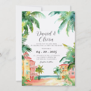 Convite Casamento em Aquarela em Key West FL