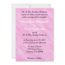 Casamento em Aquarela Rosa Pastel Romântico