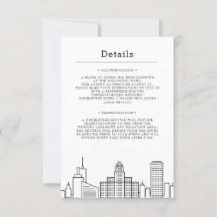 Convite Casamento em Buffalo, Nova York   Detalhes do Conv