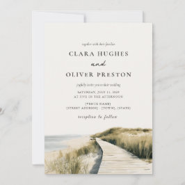 Convite Casamento em Cape Cod com Areia de Marfim Quente e