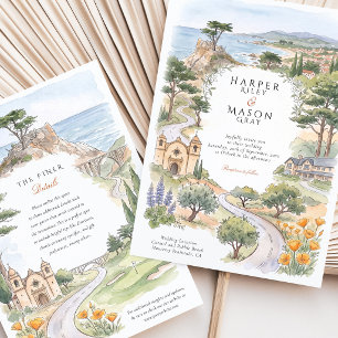 Convite Casamento em Carmel CA Lone Cypress Pebble Beach