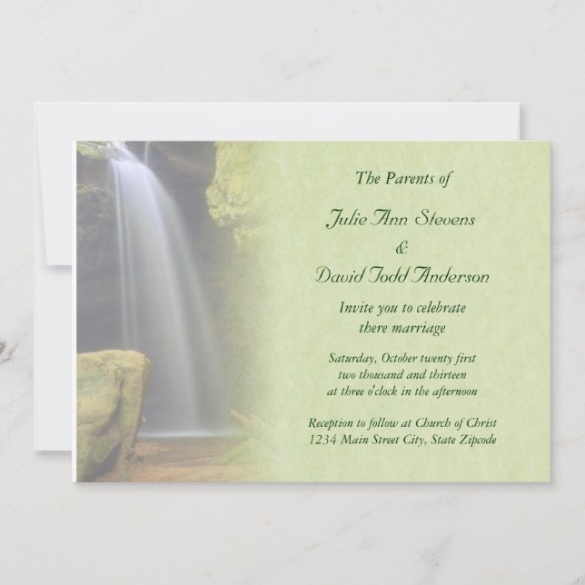 Convite Casamento em Cascata (Frente)