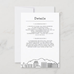 Convite Casamento em Colorado Springs   Detalhes do Convid