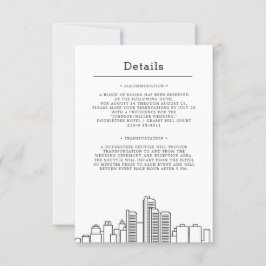 Convite Casamento em Detroit | Detalhes do Convidados