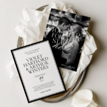 Casamento em Foto Preto e Branco Minimalista Moder