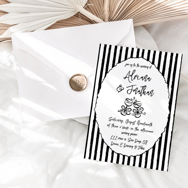 Convite Casamento em Foto Vintage Preto e Branco (Criador carregado)