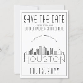 Convite Casamento em Houston | Silhueta Estilizada da Cida