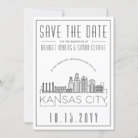 Casamento em Kansas City Estilizado Salve a Data