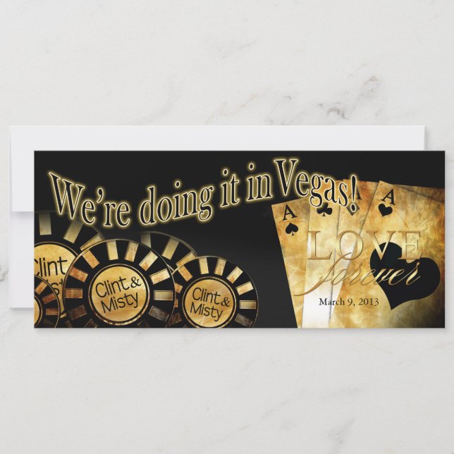 Convite Casamento em Las Vegas (contate-me para personaliz (Frente)