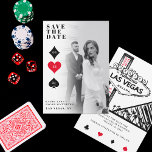 Convite Casamento Em Las Vegas Salve A Data<br><div class="desc">Convide seus convidados para salvar a data do seu casamento em Las Vegas! Celebrar no estilo de Vegas com este anúncio divertido do cassino e da pista de Las Vegas. Ponha o tom para uma festa de estilo verdadeira e cheia de Vegas.</div>