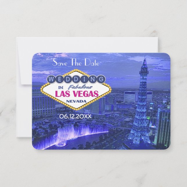Convite Casamento em Las Vegas - Salve a Data (Frente)