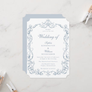 Convite Casamento em Moldura Vintage Vitoriana