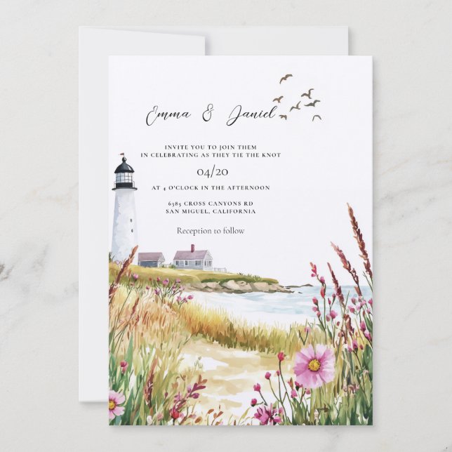 Convite Casamento em Nantucket (Frente)