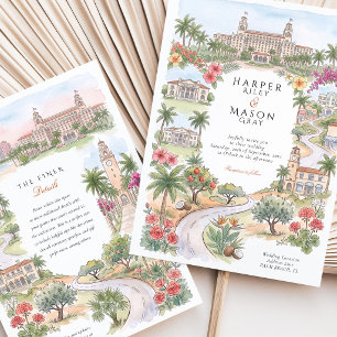 Convite Casamento em Palm Beach Flórida The Breakers Flagl
