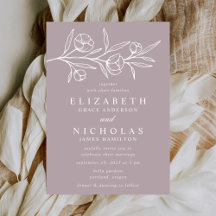 Casamento em Pó Roxo com Floral Desenhado