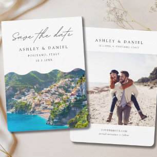 Convite Casamento em Positano Itália Salve a Data