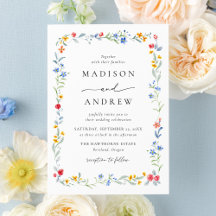 Casamento em Prado de Flores Silvestres Colorido e