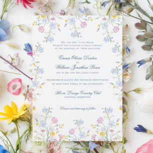 Convite Casamento em Prado Florido e Exuberante