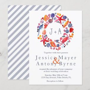 Convite Casamento em Praia Náutica da Wreath com a Sweet 