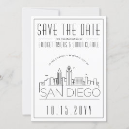 Convite Casamento em San Diego | Silhueta Estilizada do Ho