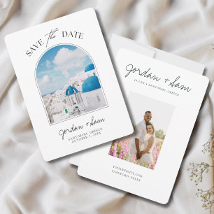 Convite Casamento em Santorini Grécia Salve a Data