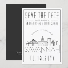 Convite Casamento em Savannah | Silhueta Estilizada do Hor