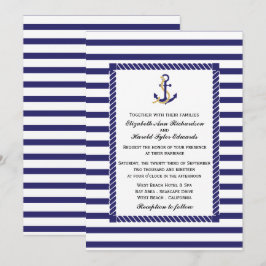 Convite Casamento em Stripe Náutico