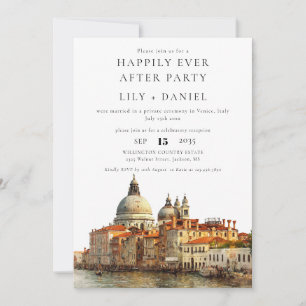 Convite Casamento em Veneza Felizes para Sempre