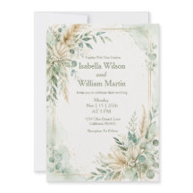 Casamento em Verde-Mint Boho com Aquarela