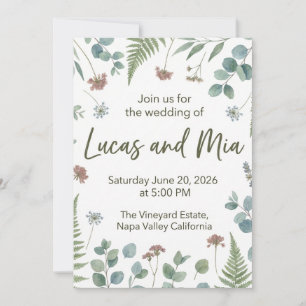 Convite Casamento em Vinícola de Lucas & Mia