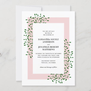 Convite Casamento Emerald Green Vines e Rosas claro