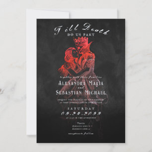 Convite Casamento Emo Whimsygoth Dark Gótico Até a Morte
