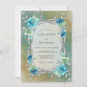 Convite Casamento Encantado Aquático Etéreo