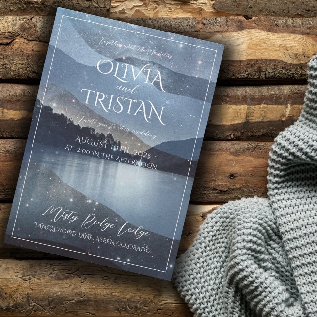 Convite Casamento Encantado Por Aquarela Da Floresta De Mo (Criador carregado)