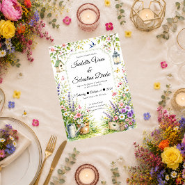 Convite Casamento Encantador no Jardim