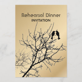 Convite casamento entre aves rústicas de amor moderno