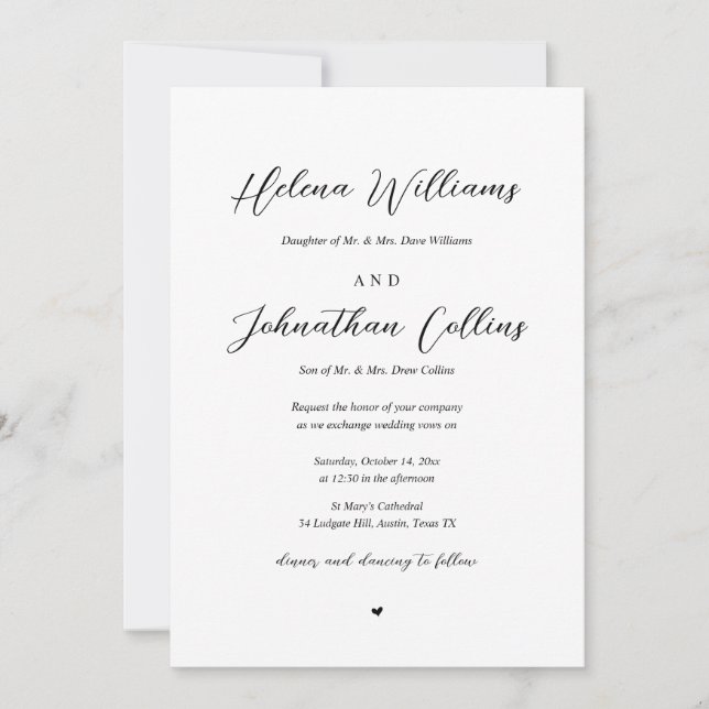 Convite Casamento entre noivas e noivas, com pais (Frente)