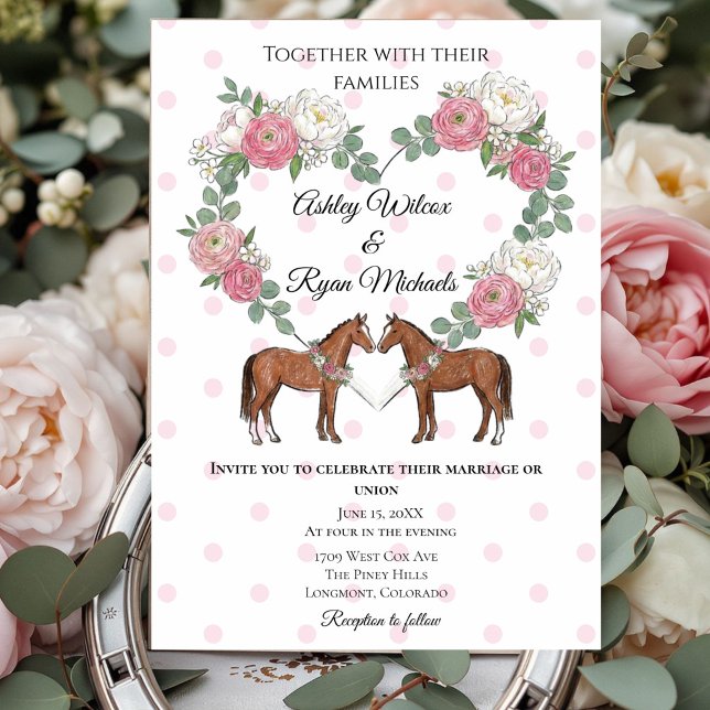 Convite Casamento Equestre de Cavalo (A romantic and festive wedding suite inspired by a cozy French countryside.)