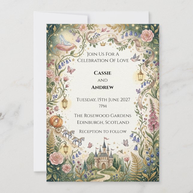 Convite Casamento Escocês de Vaca das Terras Altas (Frente)