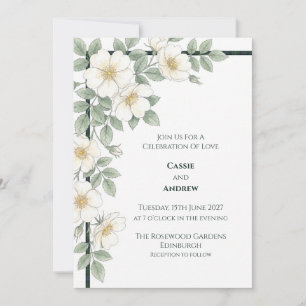 Convite Casamento Escocês Tartã Verde Rosa Branca
