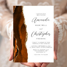 Casamento Escrito em Dourado com Ágata Laranja Que