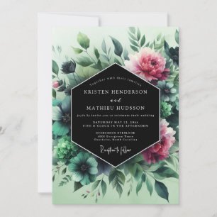 Convite Casamento Esmeralda Fúcsia Vesper