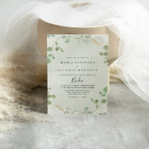 Casamento Espanhol de Confetti Eucalyptus Dourado