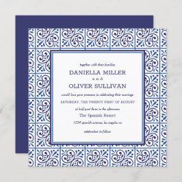 Convite Casamento espanhol do Azulejo do Mediterrâneo