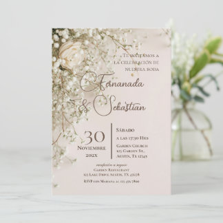 Convite Casamento Espanhol Floral Boho