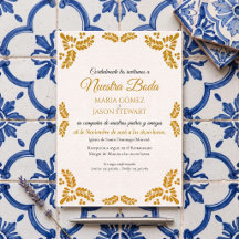 Casamento Espanhol Minimalista Floral Amarelo Tala