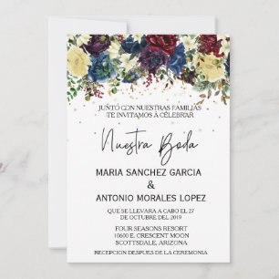 Convite Casamento Espanhol Natal Inverno Nossa Boda