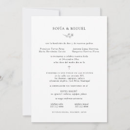 Convite Casamento Espanhol Sophia Invitación Boda Catolica
