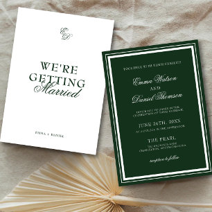 Convite Casamento Estamos Nos Casando Verde Esmeralda