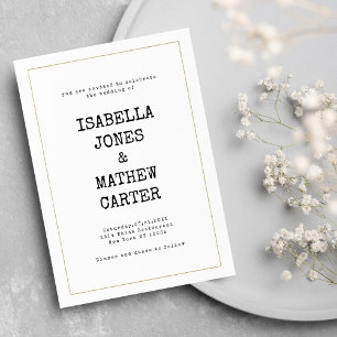 Convite Casamento estilo rústico fonte máquina de escrever